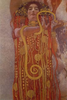 Portion of Klimt's painting Medicine