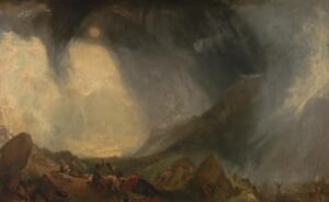 Turner: Snow Storm: Hannibal and his Army Crossing the Alps, 1812 (London: Tate Gallery)