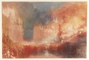 Turner: 16th October, 1834: The Burning of the Houses of Parliament, 1834 (London: Tate Gallery)