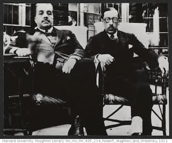 Igor Stravinsky and Serge Diaghilev, 1921