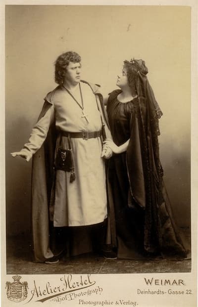 Guntram (Heinrich Zeller) and Freihild (Pauline de Ahna), 1894, Weimar