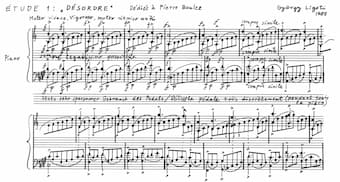 Score of Ligeti's Etude