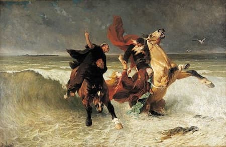 Évariste Vital Luminais: The Flight of King Gradlon, 1884 (Musée des Beaux-Arts de Quimper)