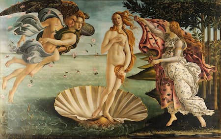 Botticelli: The Birth of Venus, 1484-86) (Uffizi Gallery)