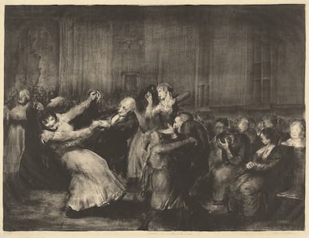Bellows: Dance in a Madhouse, lithograph, 1917 (National Gallery of Art)