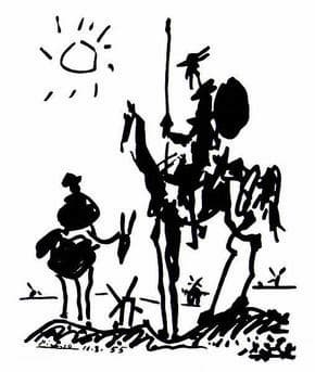 Sketch of Don Quixote by Picasso