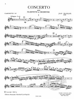 Jean Françaix: Clarinet Concerto
