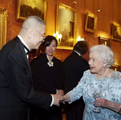 HM Queen Elizabeth II with LIU Shikun