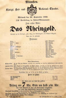 Premiere of Wagner's Rheingold