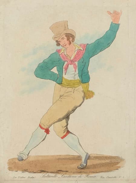 Male altarello dancer costume from Rome, ca. 1810-1818 (NYPL)