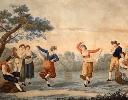 Pinelli: Country dance on the outskirts of Rome, before 1825 (Museo di Roma in Trastevere)