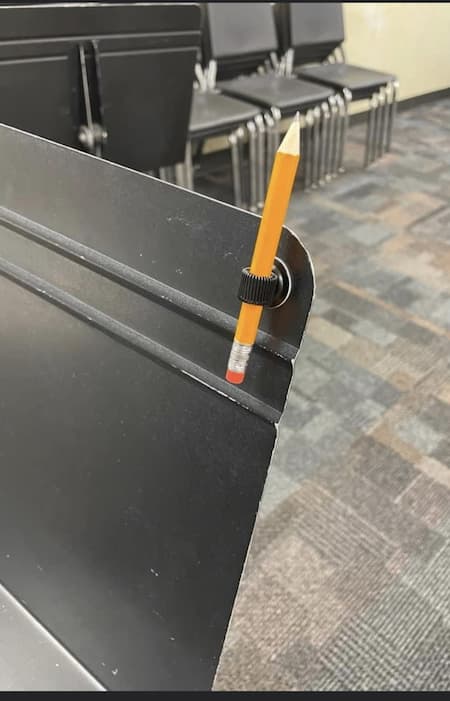 How to keep a pencil close to music stand