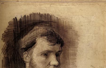 Van Gogh: Part of a Portrait of Anthon van Rappard, 1884  (Van Gogh Museum, Amsterdam (Vincent van Gogh Foundation))