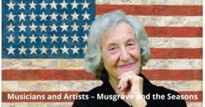 Composed Thea Musgrave and the artwork Jasper Johns: Flag, 1954-55 (New York: MoMA)