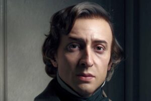 3D render of Frédéric Chopin