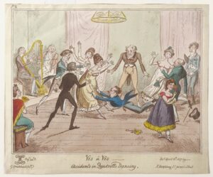 George Cruikshank: Vis à Vis / Accidents in Quadrille Dancing, 1817 (Minneapolis Institute of Art)