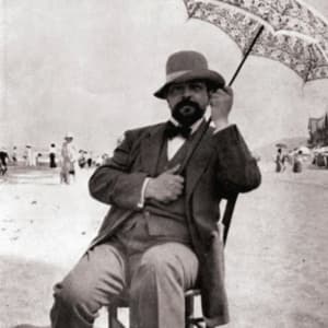 Composer Claude Debussy at the beach