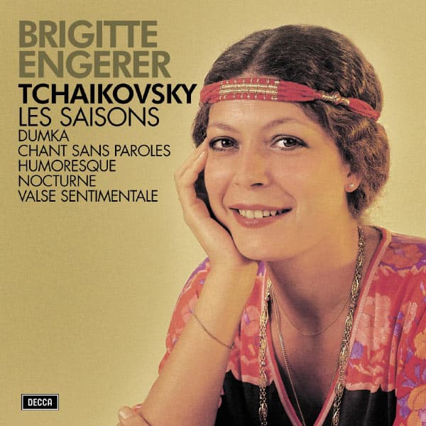 album cover of Brigitte Engerer's recording of Tchaikovsky The Seasons