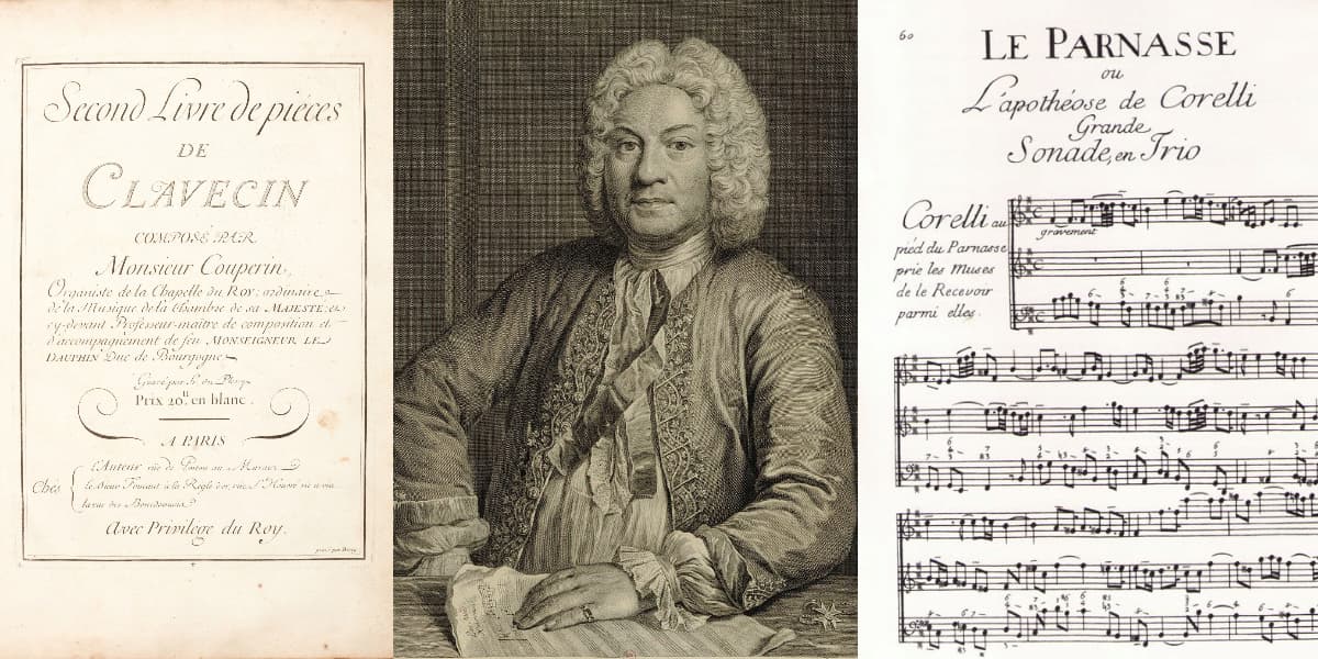 François Couperin has composed sets of Pièces de clavecin and trio sonatas