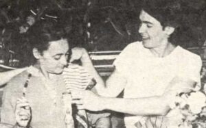 Photo of Pianist Ivo Pogorelich and his teacher Alisa Kezeradze, 1983