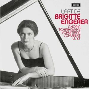 album cover of Brigitte Engerer's recording on Chopin, Tchaikovsky, Liszt and more