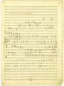 Manuscript of Claude Debussy's La Mer page 1 of the first movement