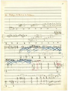 Manuscript of Claude Debussy's La Mer third movement