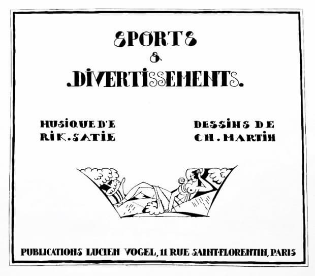 Title page of Erik Satie's Sports et Divertissements