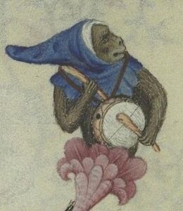 Monkey with pipe and tabor