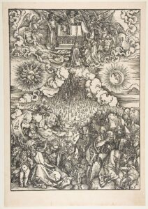 Dürer: Apocalipsis cum figuris: 5. The opening of the fifth and sixth seals, 1498