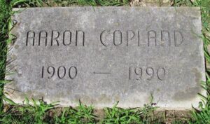 Grave memorial of Aaron Copland