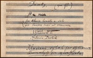 Manuscript of Dvorak's "Dumky" Piano Trio