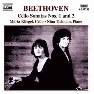 Album cover of Maria Kliegel and Nina Tichman's recording of Beethoven Cello Sonatas