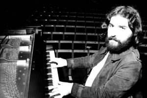 black and white photo of Radu Lupu at the piano