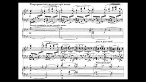 Part of the music score of Rachmaninoff's Piano Concerto No. 3