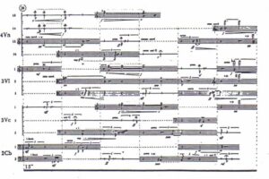 music score of Krzysztof Penderecki's Threnody