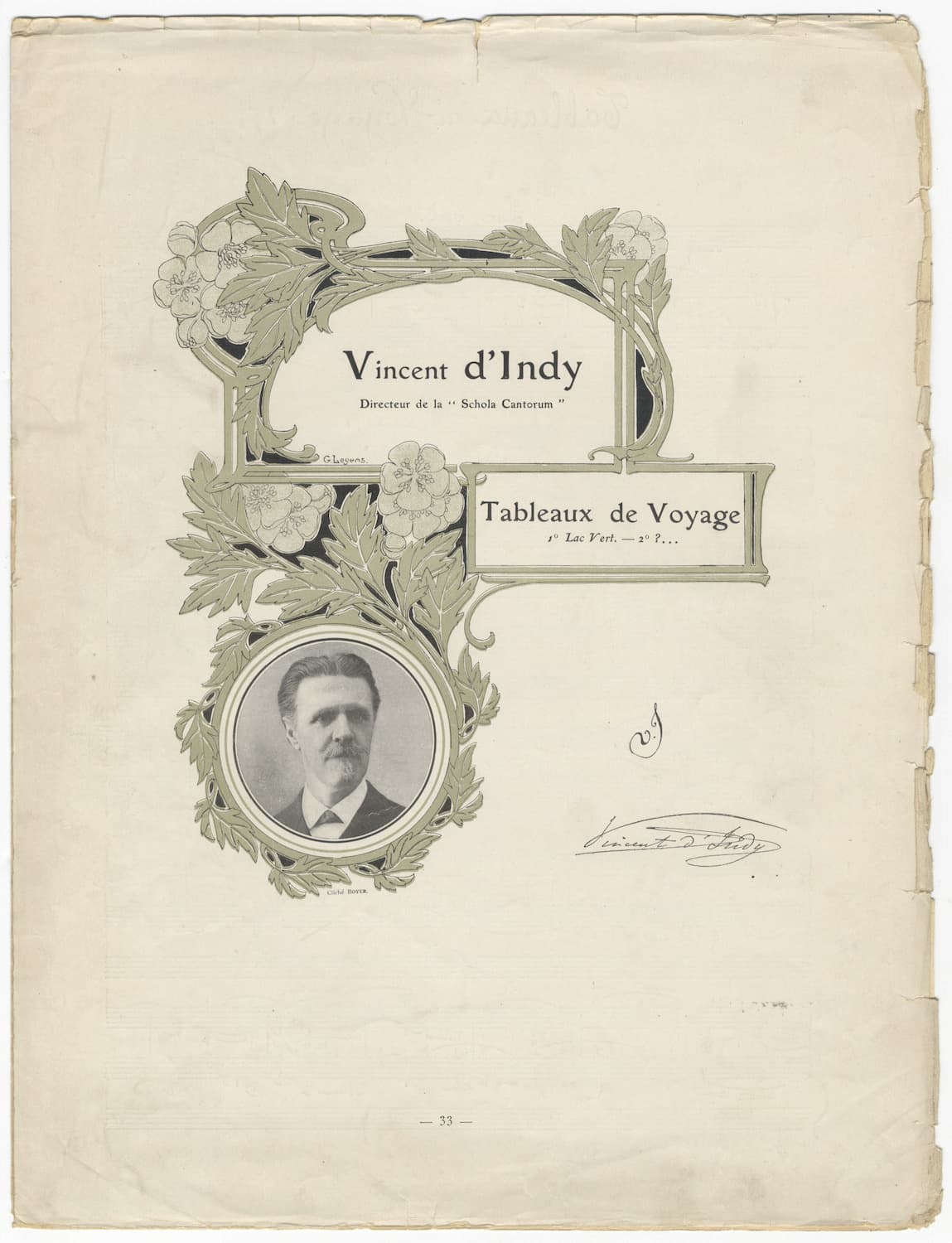 Score of Vincent D'Indy: Tableaux de voyage