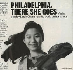 Violinist Sarah Chang being featured on People Magazine, 1993