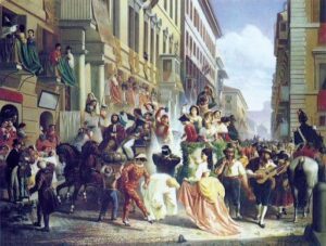Drawing of the Roman Carnival