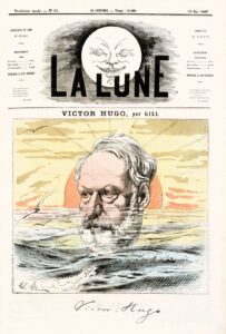 Caricature of Victor Hugo, Cover of La Lune 19 May 1867