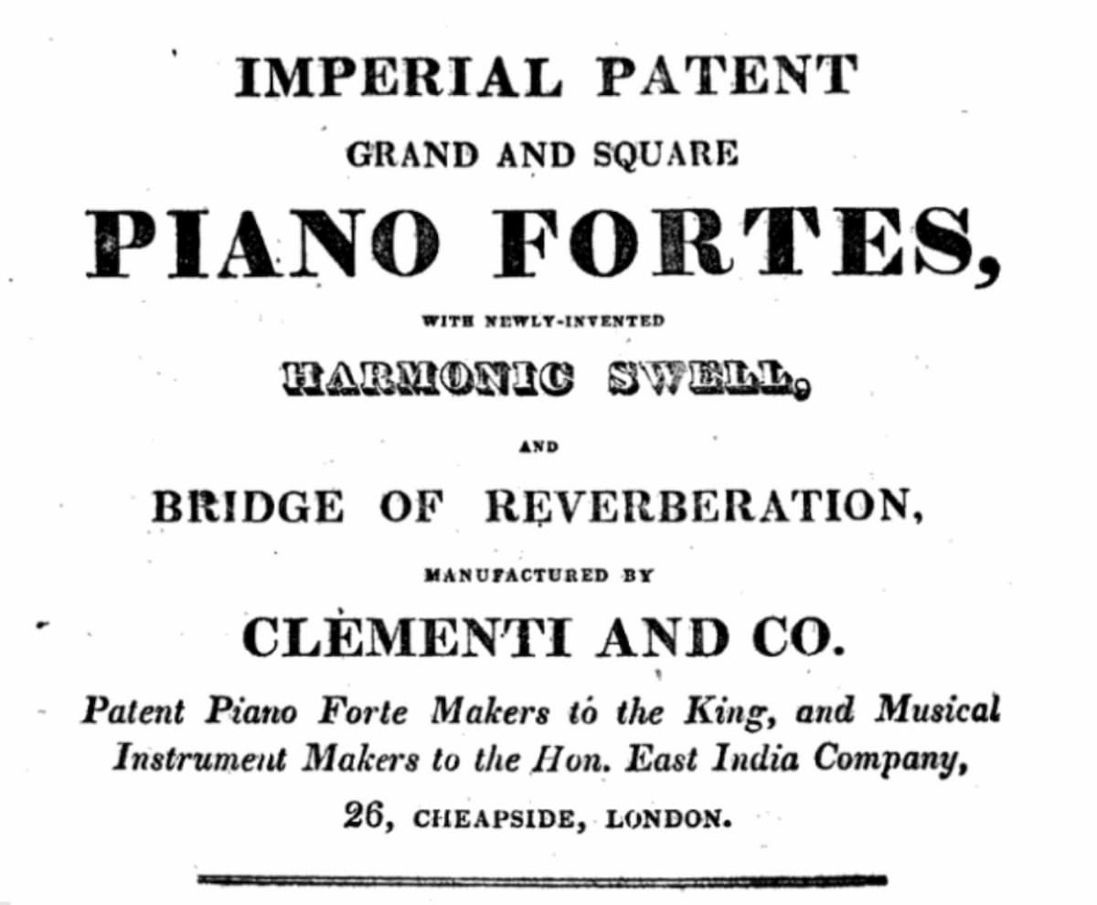 Clementi's publication line: Clementi & Co.