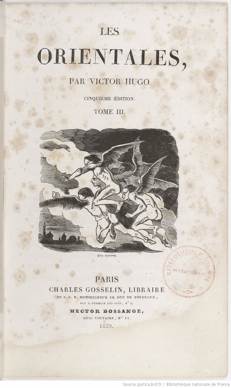 Cover of Victor Hugo's poetry collection Les Orientales