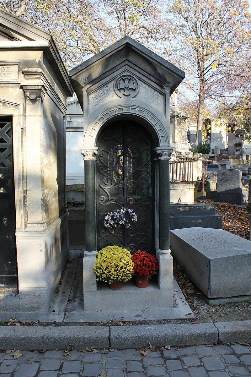 Tomb of Francis Poulenc in Père Lachaise Cemetery