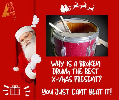 why is a broken drum the perfect christmas gift music joke