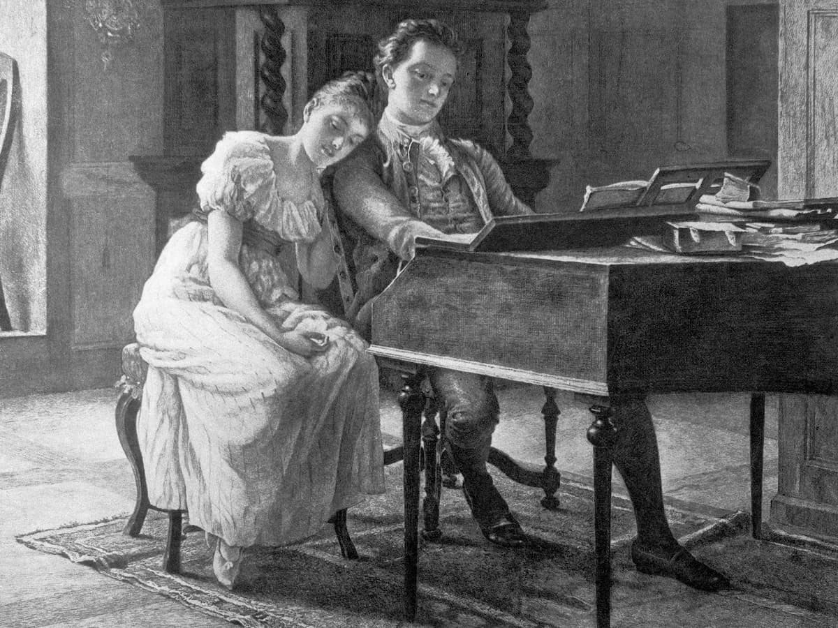 Fanny and Felix Mendelssohn black and white