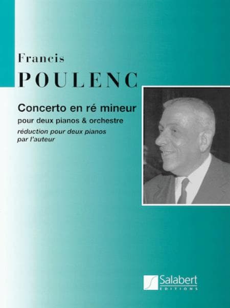 Music score of Francis Poulenc's Concerto for Two Pianos and Orchestra in D minor