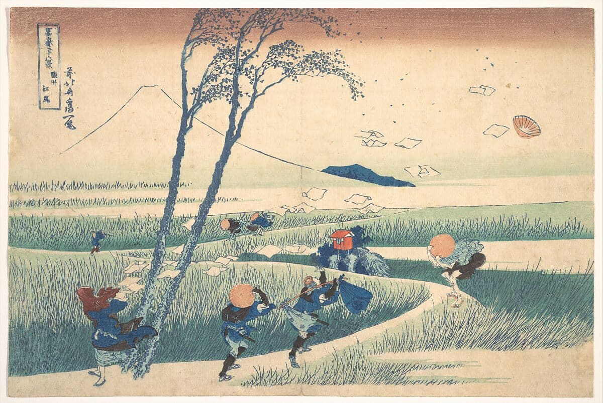 Hokusai: Thirty-six Views of Mount Fuji: Ejiri in Suruga Province (Sunshū Ejiri), ca. 1831-32 (New York: Met Museum)