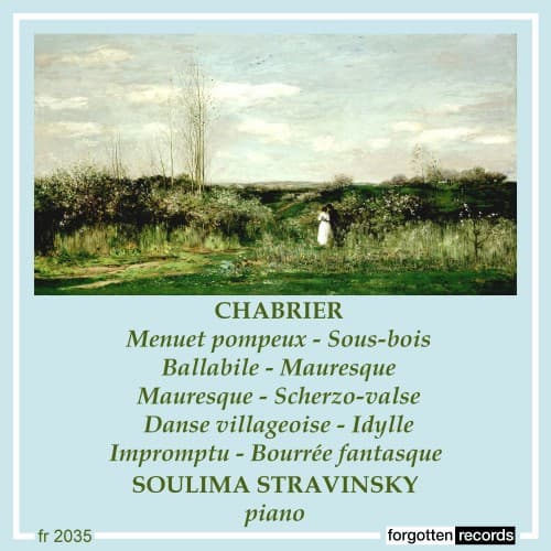 Chabrier's music recorded by Soulima Stravinsky album cover