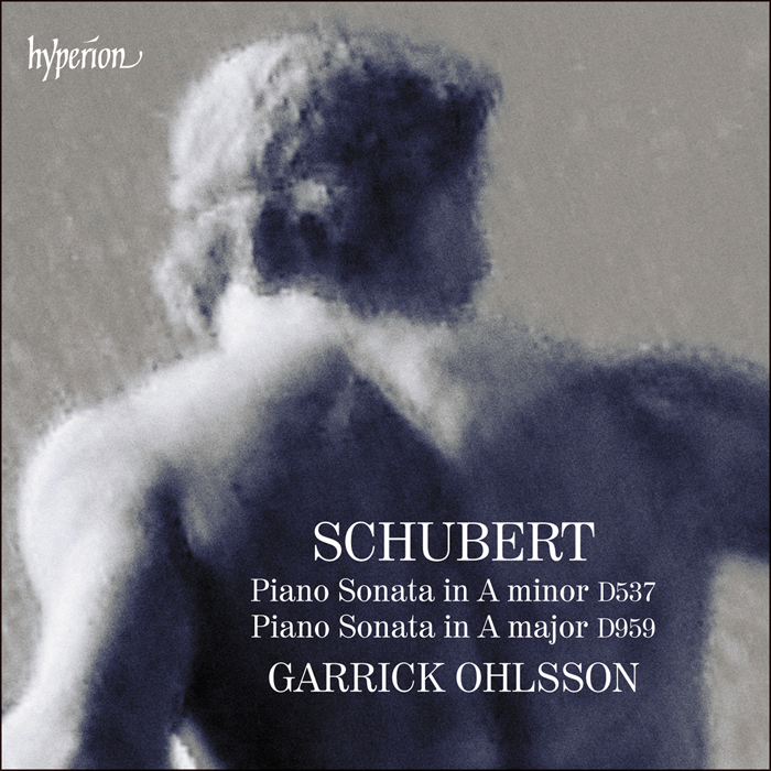 Garrick Ohlsson's hyperion recording Schubert piano sonata album cover
