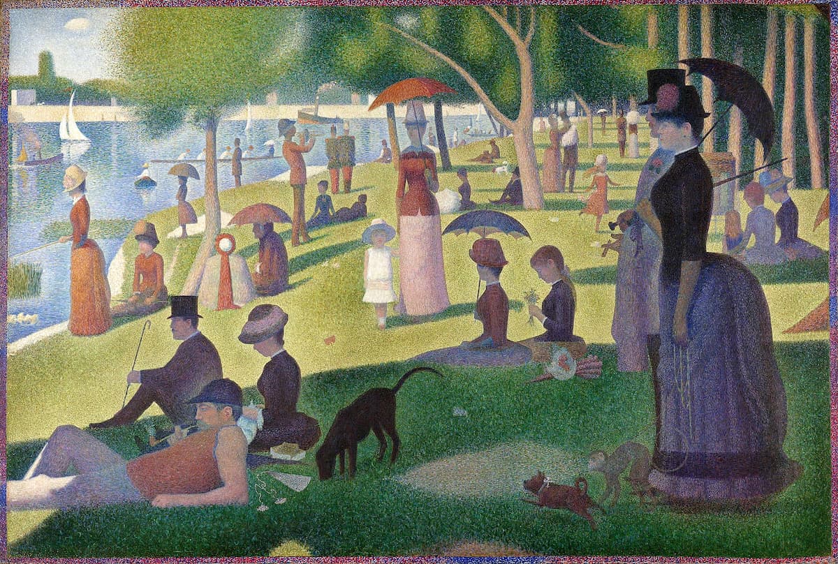 Seurat: Un dimanche après-midi à l'Île de la Grande Jatte (A Sunday Afternoon on the Island of La Grande Jatte), 1886 (Art Institute of Chicago)
